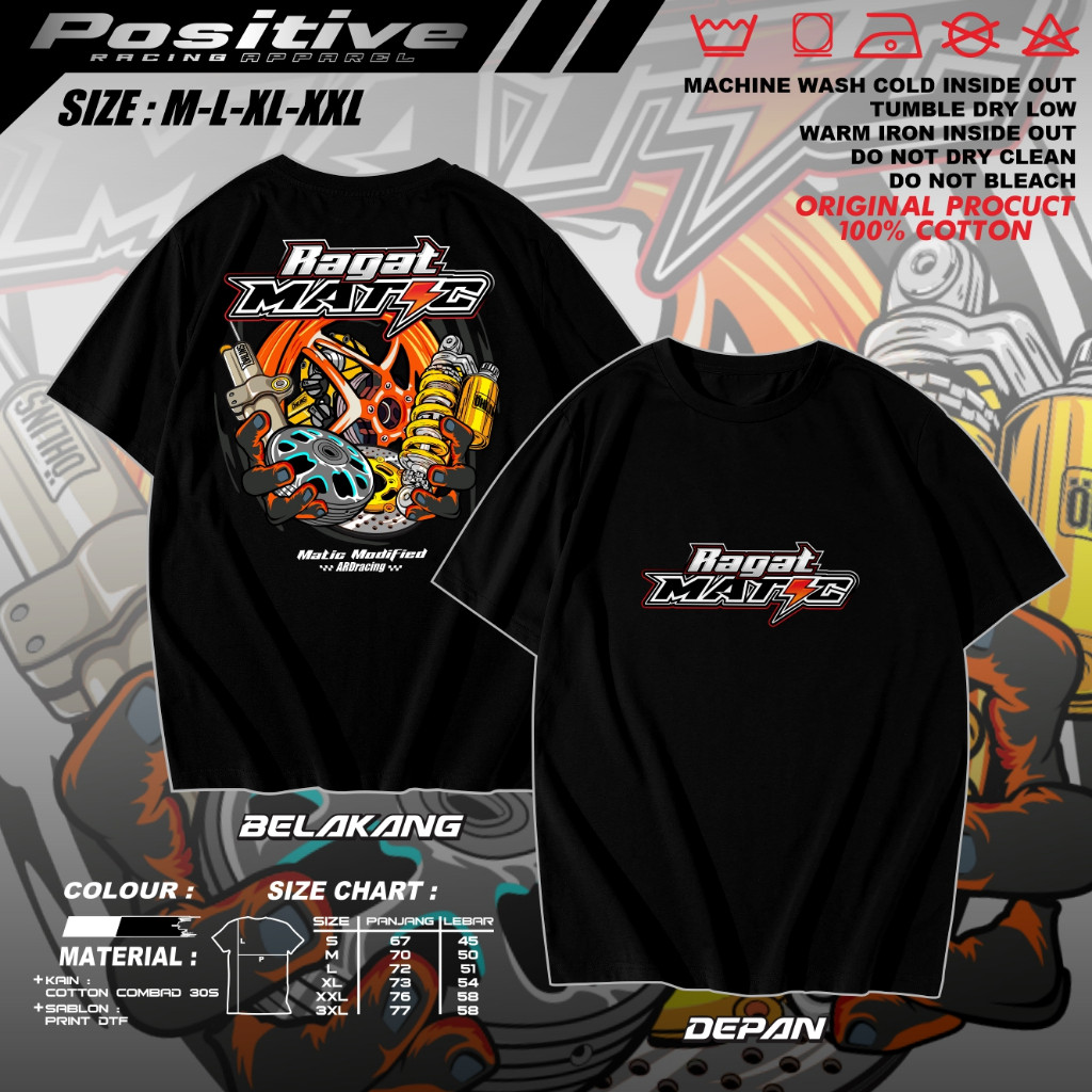 Baju Kaos Atasan Pria Wanita Ragat Matic Scoopy Vario Beat Mio Pcx Racing Distro Original
