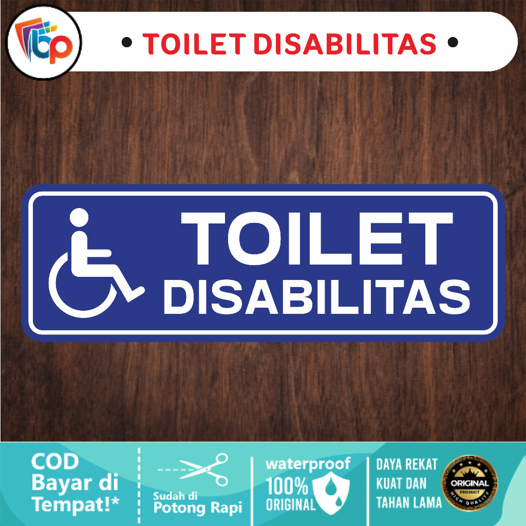 

Stiker Vinyl Anti Air Toilet Disabilitas Laminasi Glossy