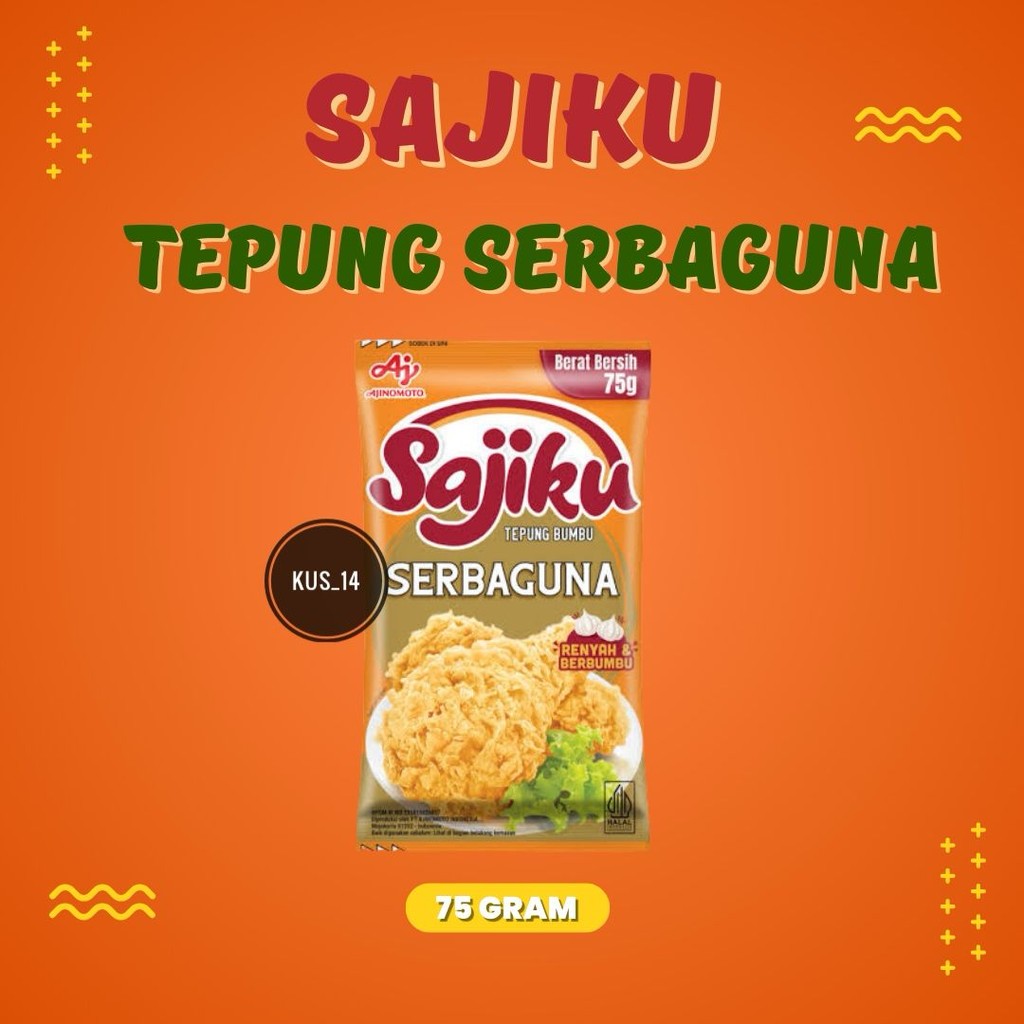 

Sajiku Tepung Serbaguna 75 Gr / Tepung Bumbu