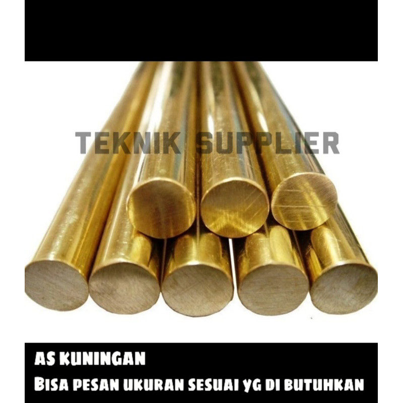 as kuningan 22 mm x 100 mm - as kuningan bulat
