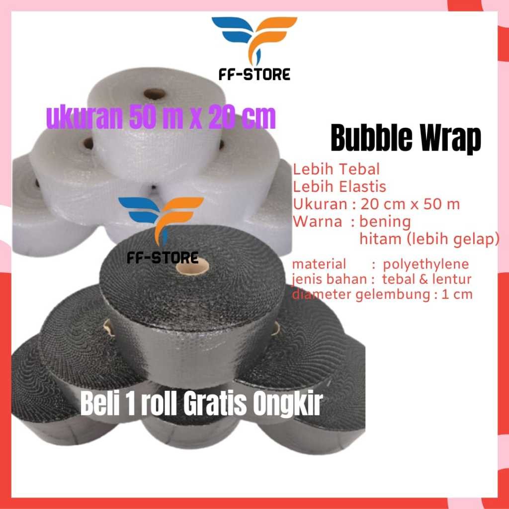 

[50Mx20Cm] Bubble Wrap 20cm x 50m Hitam / Bening INSTAN KARGO Packing Online Shop Bandung Buble Wrap Bubble Wrap Roll Bubble Warp Bable Warp Buble Warp Buble Warp Roll Plastik Buble Wrap Bubble Wrap Meteran Plastik Wrapping Barang Packing