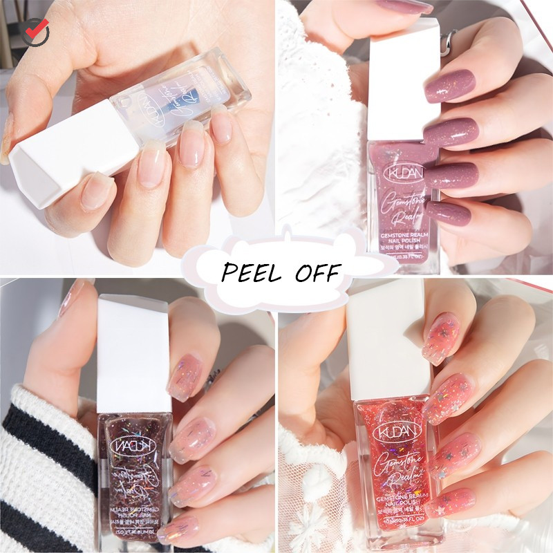 40 warna Bisa Di Kupas Kutek Halal Muslimah Kutek Peel Off Untuk Sholat Cat 10ml Nail Art