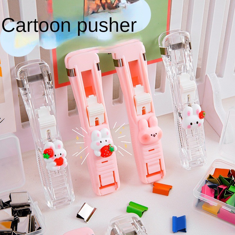 

Cartoon Stapler Data Test Paper Collation Office Supplies Student Stationery Stapler Paper Clips for Document Binding Tools