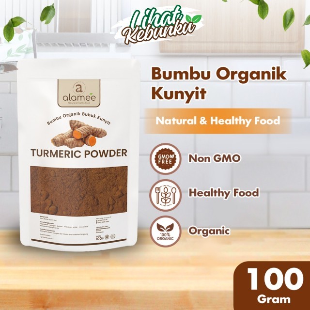 

ALAMEE Kunyit Bubuk Turmeric Powder Ground Bumbu Dapur Instan Organik Murni Asli Tanpa Campuran 50g LIHAT KEBUNKU