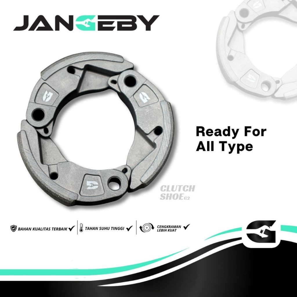 KAMPAS GANDA JANGEBY CLUTCH SHOE G2 SEMUA TYPE MOTOR ORIGINAL JANGEBY | ORCA RACING