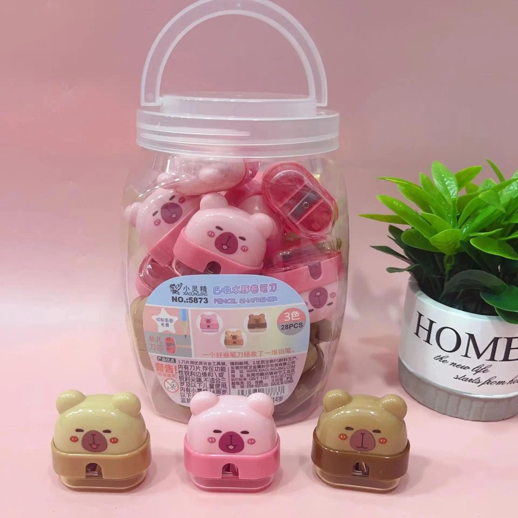 

3Pieces New Capybara Cute Cartoon Creative Cartoon Molding Plastic Pencil Sharpener for Kids Novelty Item School stationery Gift