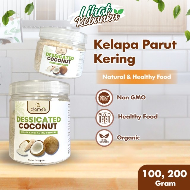 

ALAMEE Kelapa Parut Kering Dessicated Coconut Flakes Topping Taburan Kue LIHAT KEBUNKU