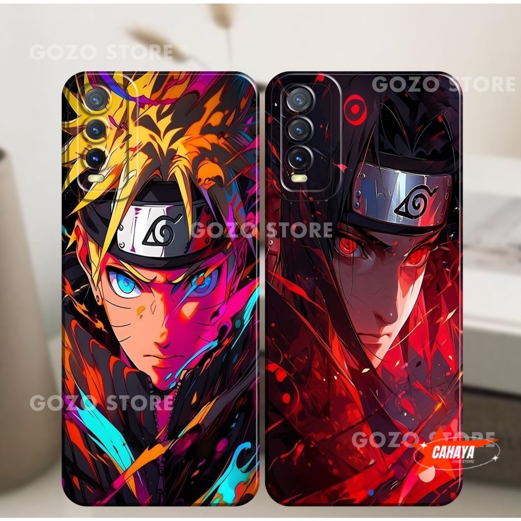 Softcase Utuk Vivo Y20/Y20s/Y12s Motif Anime Naruto - Case Anime - Case Full Colour - Case Kekinian 