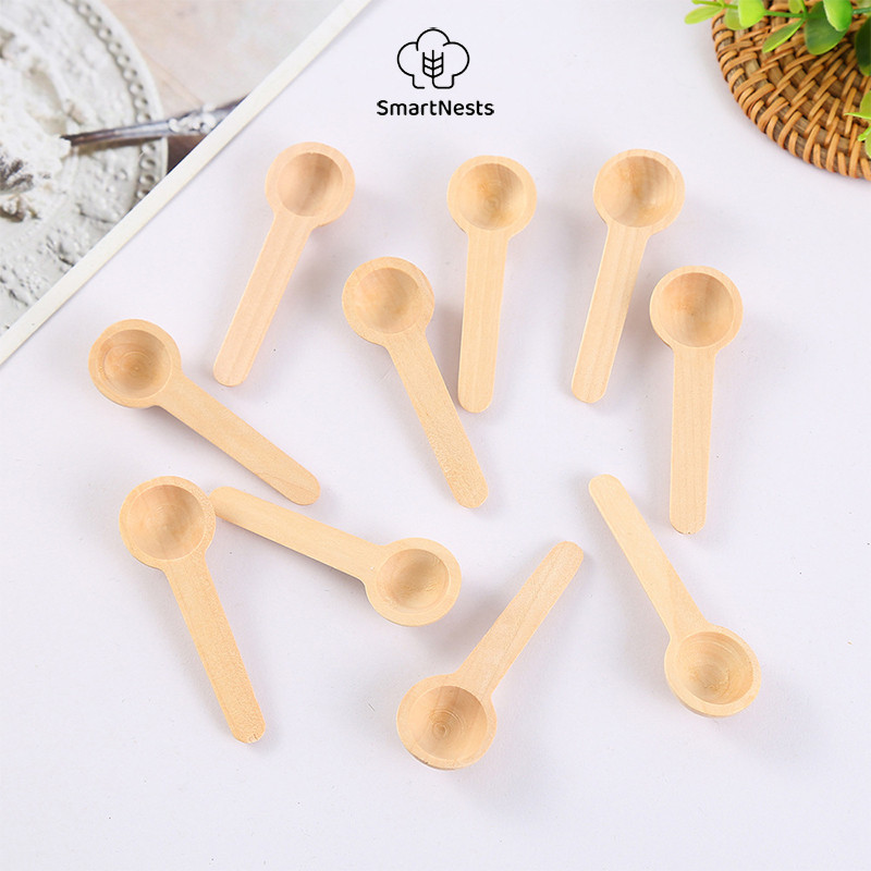 Sendok Madu Kayu Mini Kreatif untuk Anak-anak Sendok Takar Susu Bubuk Sendok Garam Mandi Bubuk SM