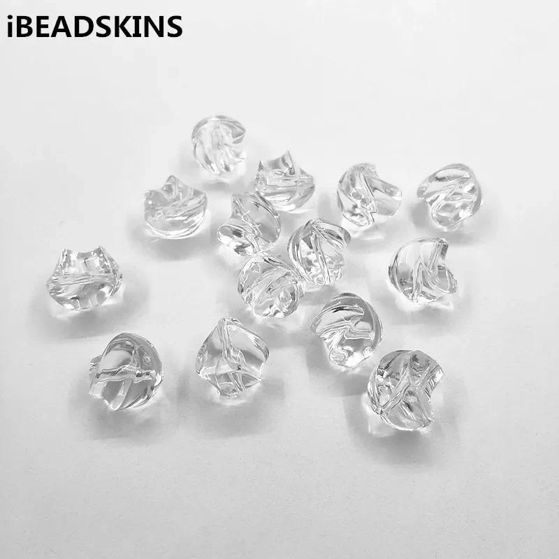 

New arrival! Clear acrylic Irregular twist shape beads for Necklace,Earrings parts,hand Made Jewelry DIY
