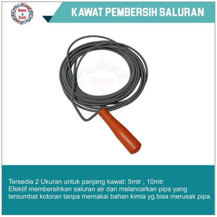 Kawat Pembersih Saluran Got / Kawat Sumbat / Alat Pembersih Saluran / Kawat Drainase
