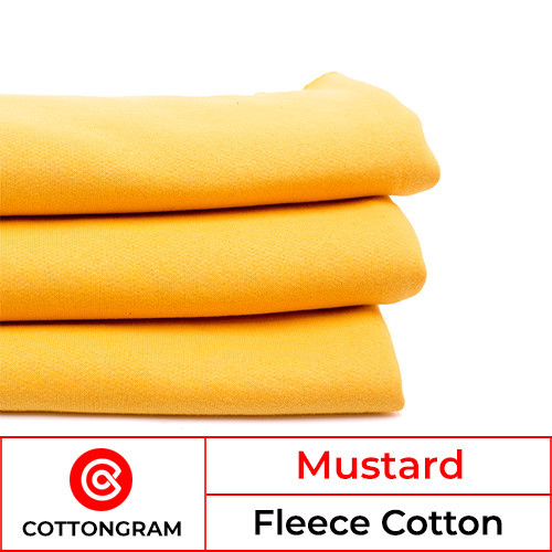 "D.LTA" -  TERLARIS Kain Fleece Cotton Combed Kiloan Bahan Jaket dan Sweater Hoodie per Kg - Mustard