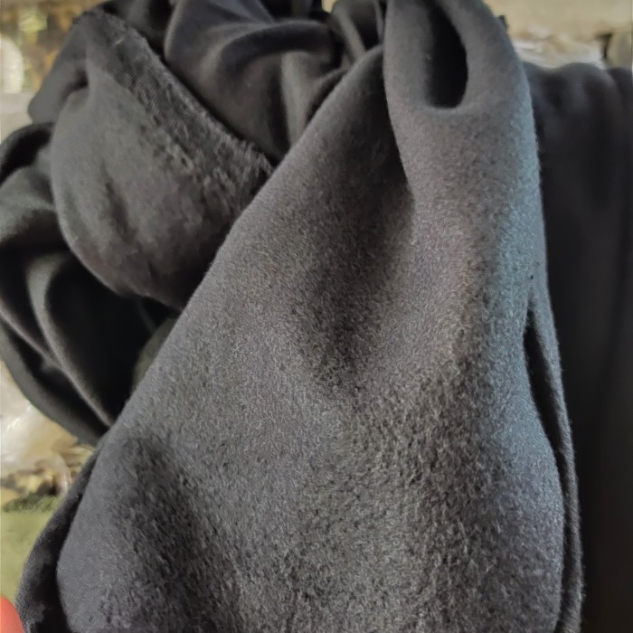 "D.LTA" - READY STOCK bahan kain polar fleece emen yard gulungan jaket hitam navy premium