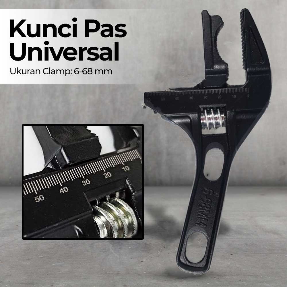 

YINLONGDAO Kunci Pas Universal Adjustable Wrench Spanner 6-68mm - UW83 TERMURAH!! BISA COD