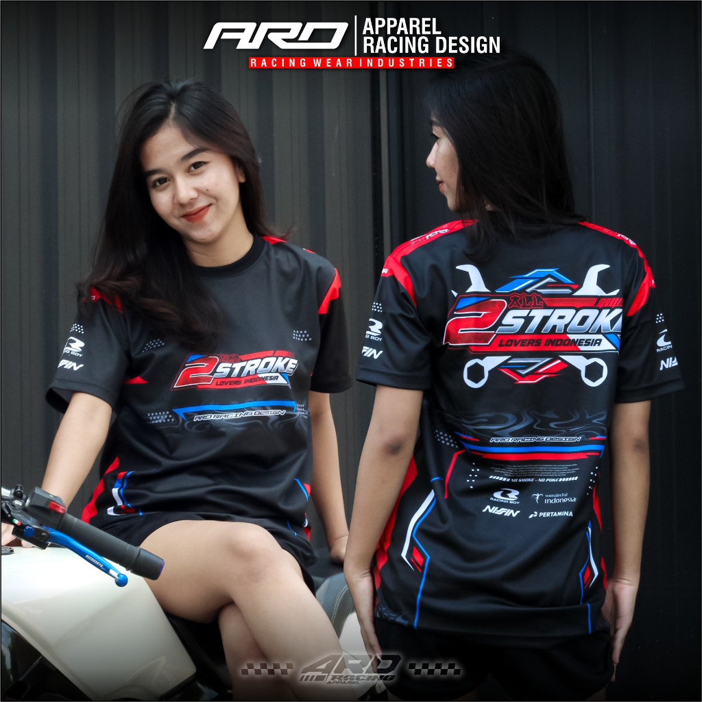 JERSEY RACING / kemeja / baju / Kaos jersey racing 2 stroke lover indonesia - Baju  2stroke 01