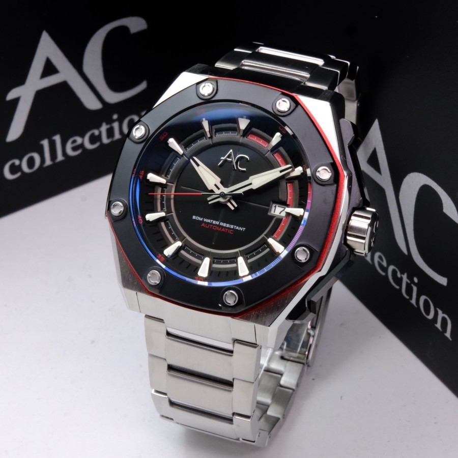 ORIGINAL Jam Tangan Pria Alexandre Christie AC 9601 / AC9601 Garansi 1 Tahun Automatic - Stainless S