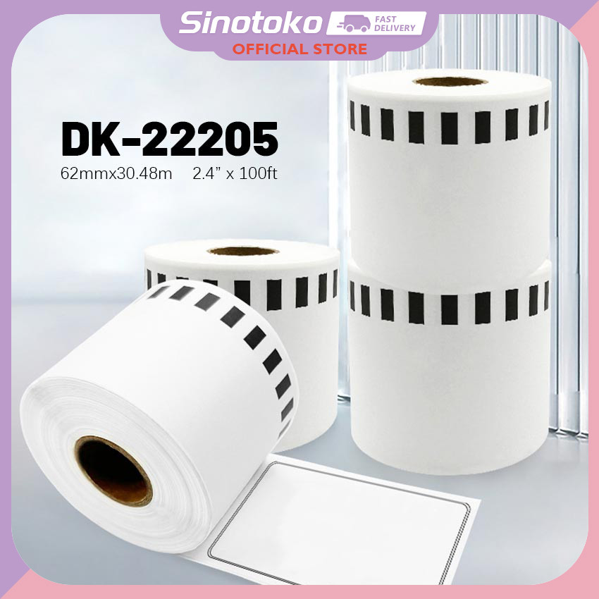 

Gulungan Kertas Label DK-22205 / Size 62mmX30m Gulungan Kertas Label DK22205