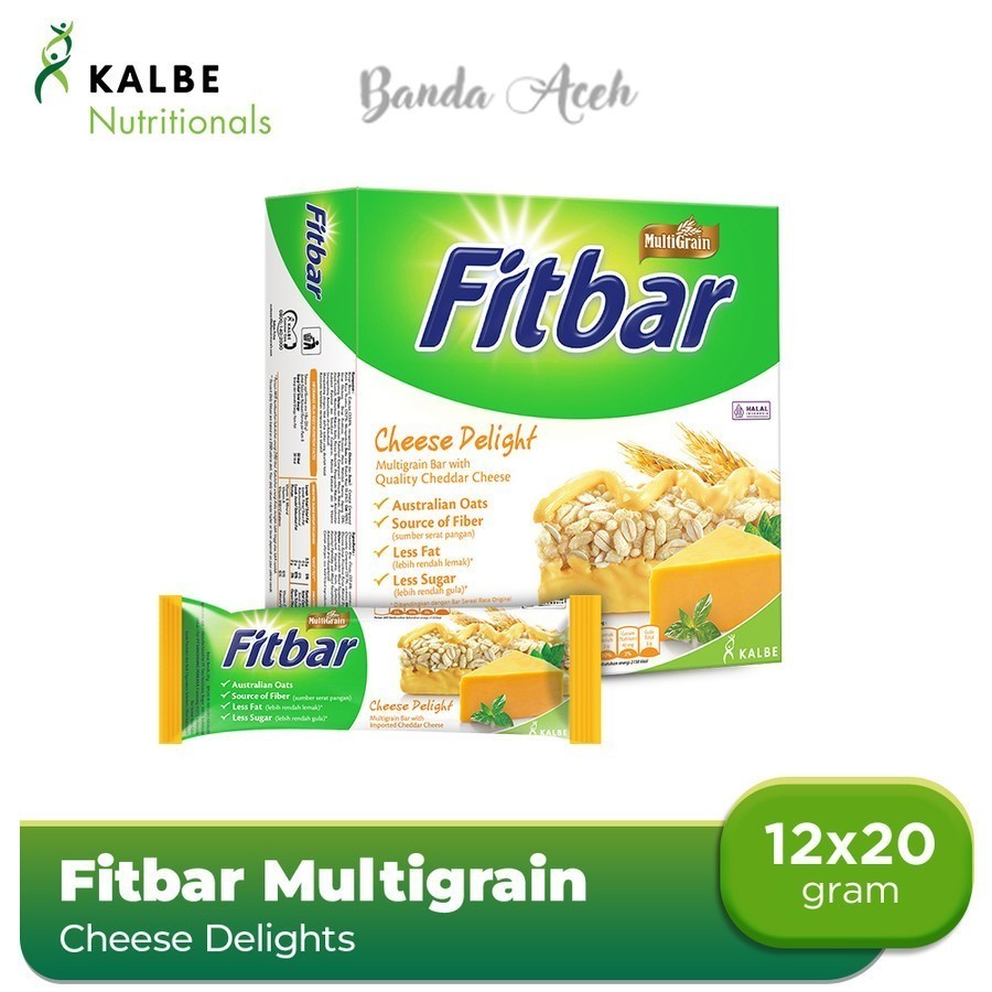 

(Aceh) Fitbar Cheese Delight 12x20gr Multigrain