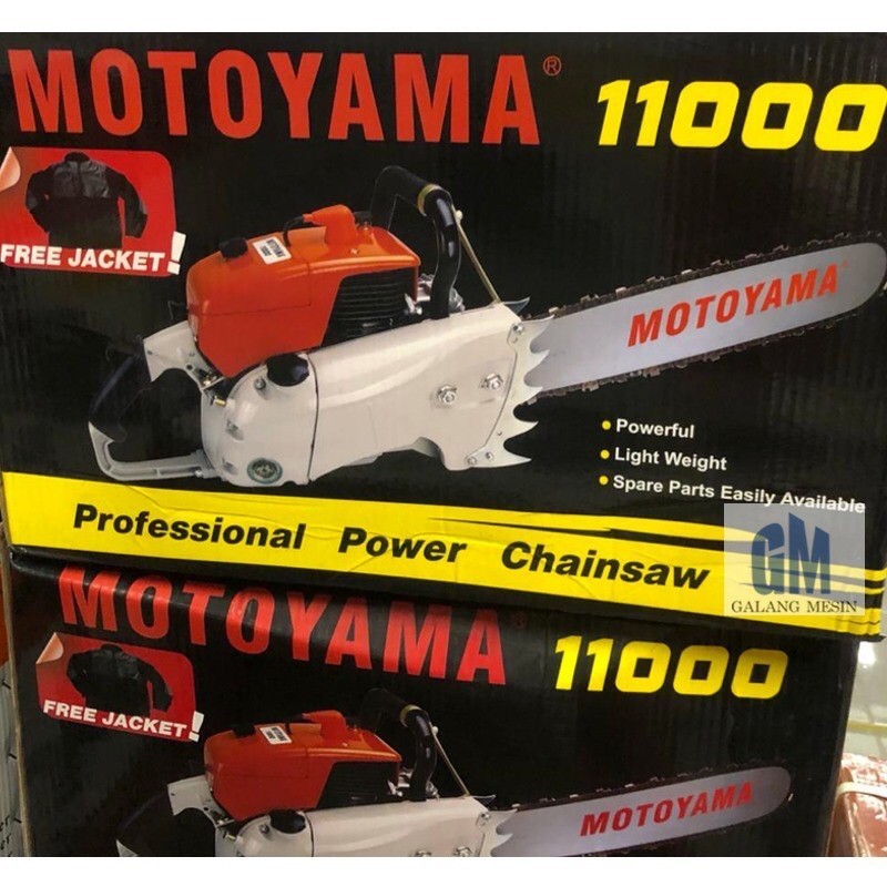 PROMO HARI RAYA Motoyama Gergaji Mesin Chainsaw Rantai CS 11000 Censo Bar 36” Senso Sinso Singso 36 