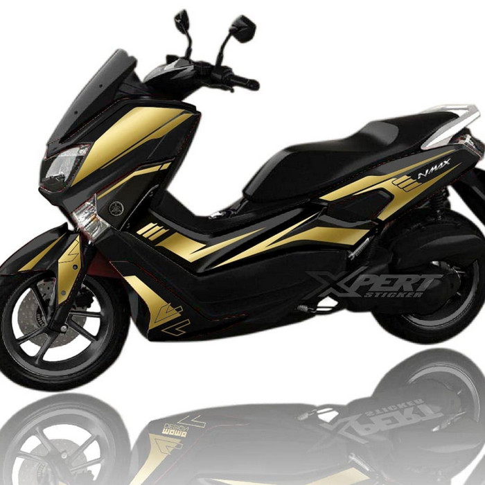 Striping Cutting stiker Yamaha NMAX hitam striping Gold  oracal striping nmax stripping nmax