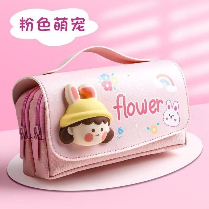 

New Arrival pencil case squishy Lucu dan Mewah Kotak pensil 3D kotak pensil Anak - C