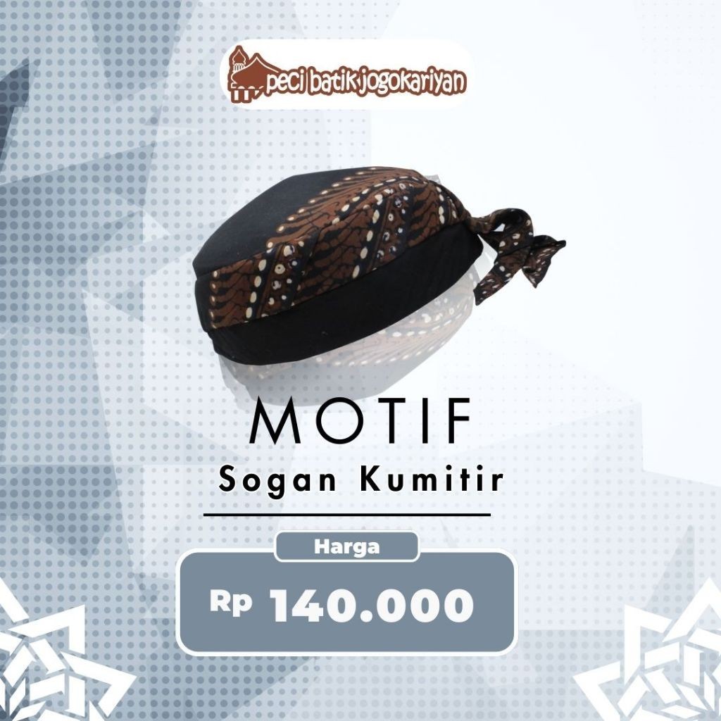 Peci Batik Jogokariyan Motif Sogan Kumitir Original