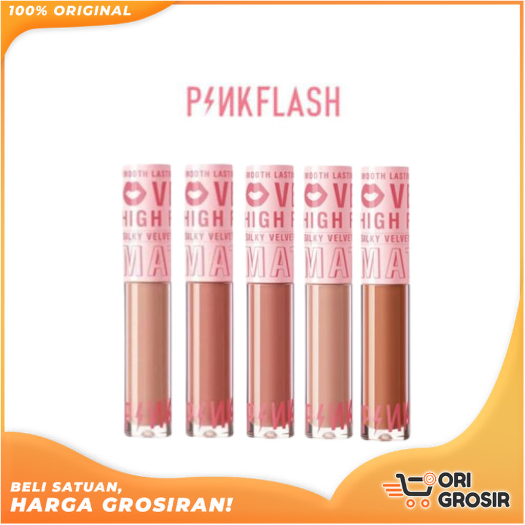 ORI Grosir PINKFLASH Silky Velvet Lip Cream - Waterproof Lasting Velvet Matte Lipstick - PINK FLASH 