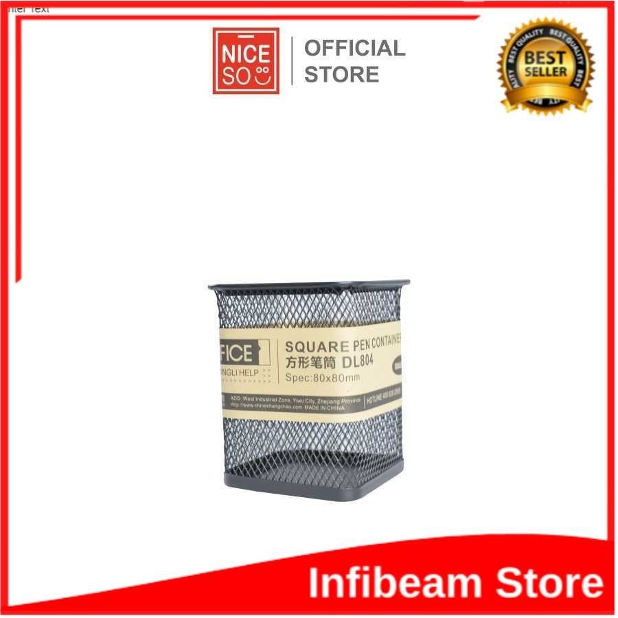 

Pen holder wadah tempat pulpen peralatan tulis 8x8x9.5cm aluminium WMO