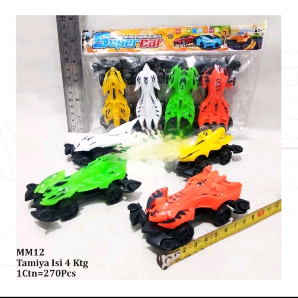 grosir mainan mobil Tamiya 1pack isi 4pcs High speed tamiya MM12 mobil mobilan mainan anak