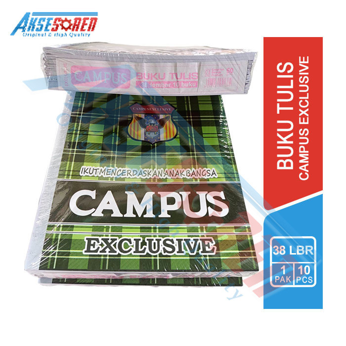 

Buku Tulis Sekolah Campus 38 Lembar [10 Buku] / Buku Catatan Harian SD SMP SMA Kuliah / Alat Tulis Perlengkapan Sekolah Anak / Buku Campus 38 Lembar 1 Pak / Buku Kampus 1 Pack / Buku Tulis Kwarto A5