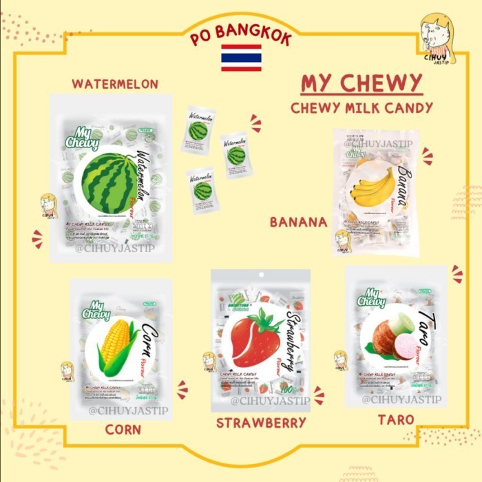 MY CHEWY MILK CANDY Snack Bangkok Thailand - MILK TEA #, 360 gram