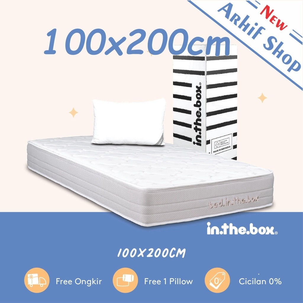 SPRING BED KASUR IN THE BOX inthebox 100x200 (Super Single)