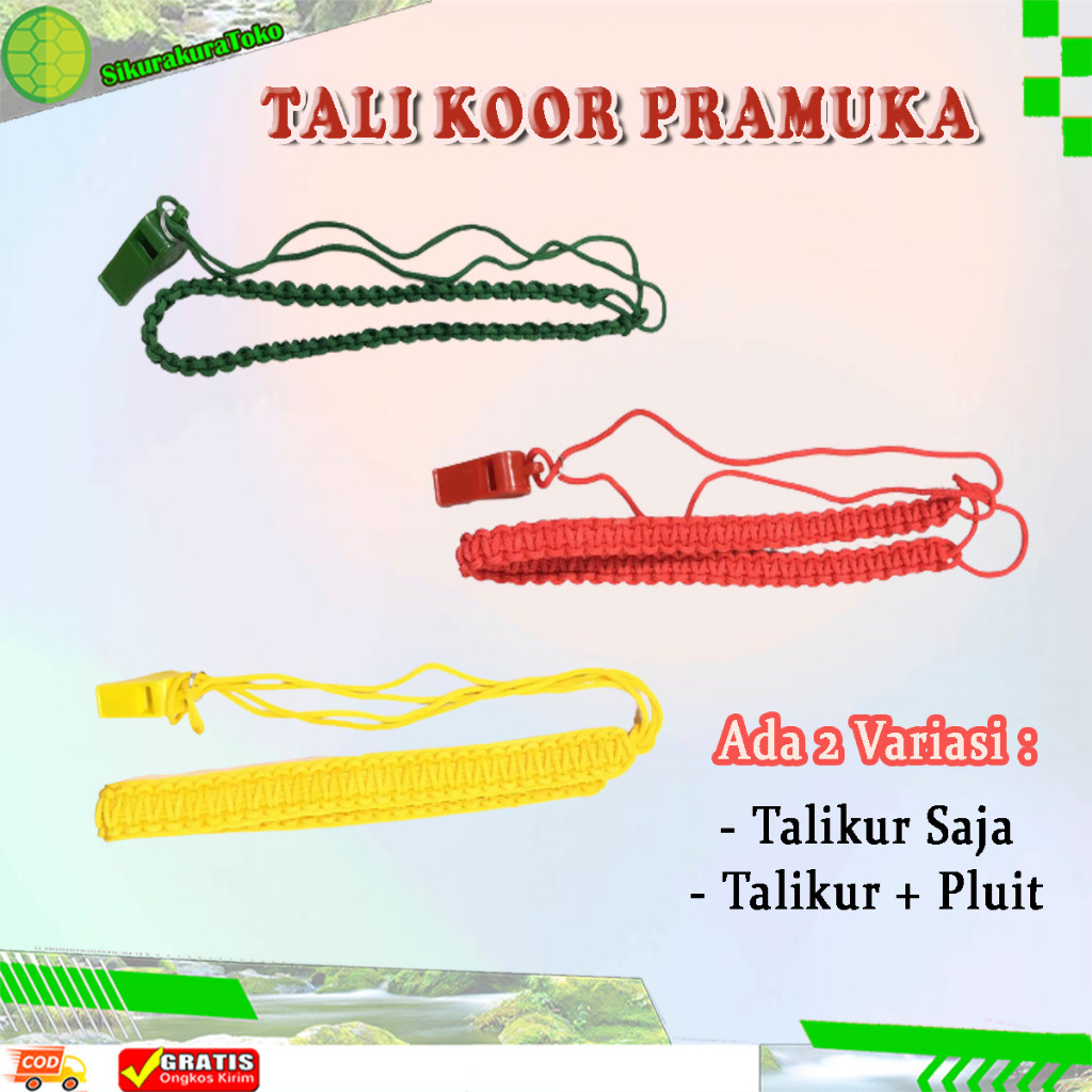 

(SKR) Tali Kur Kecil + Peluit / Tali Koor Pramuka / Perlengkapan alat pramuka