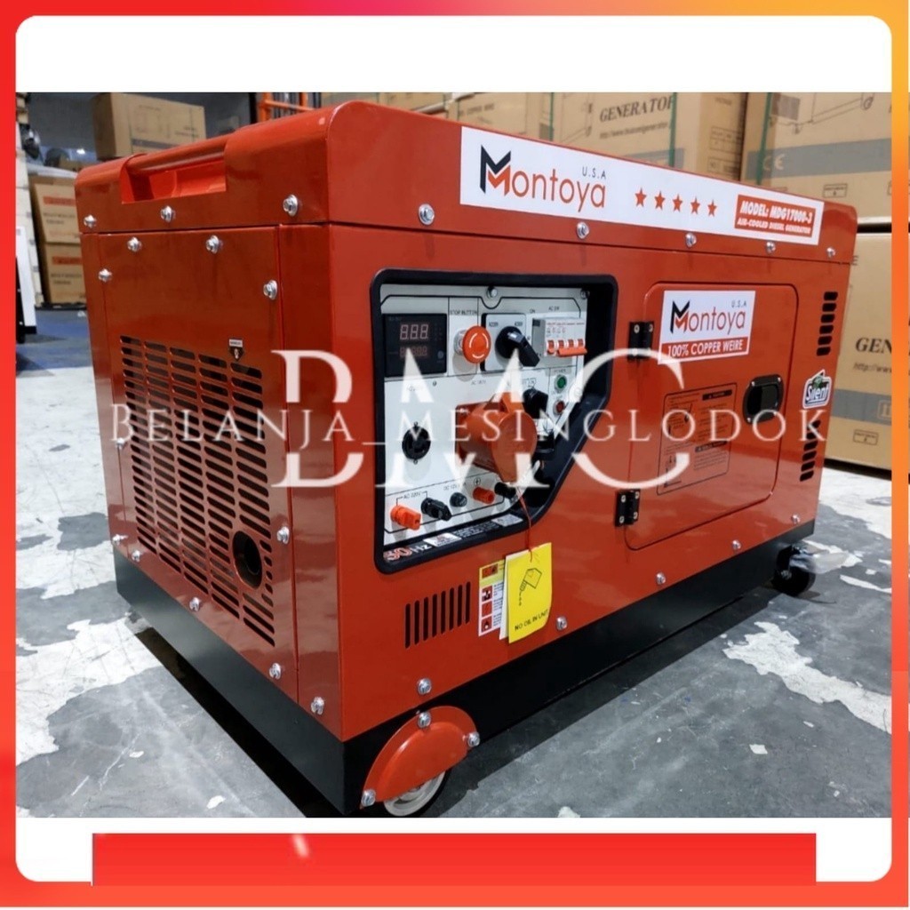 Genset Silent Solar Montoya 15 kva 3 phase 10000 watt 12000 watt MDG 17000-3 USA Technology