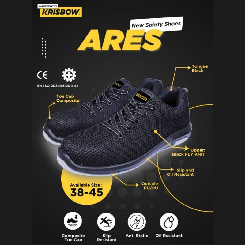 Sepatu Safety Krisbow Ares 4 Inch