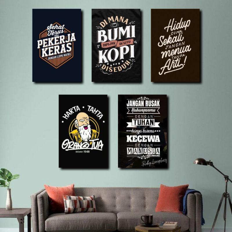 Poster Kayu Dinding Quotes Kata Kata Inspirasi Motivasi Hiasan Kamar Cafe Aesthetic Keren Murah Mini