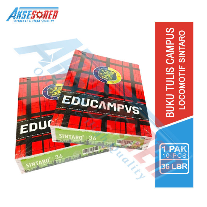 

Aksesoren Buku Tulis Sekolah Locomotif Sintaro Campus 1 Pack [isi 36 / 50 Lembar] / Alat Tulis Buku Kampus Boxy Panjang Besar B5 1 Pak