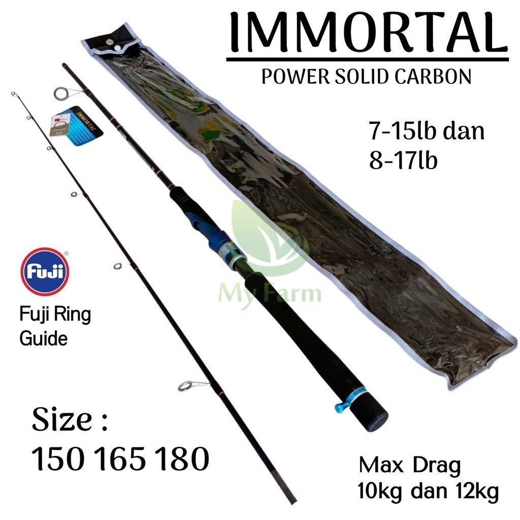 Pegasus Immortal Pro Series 502 562 602 Line WT 7-15lb 8-17lb Joran Spinning Bahan Carbon Solid Ring