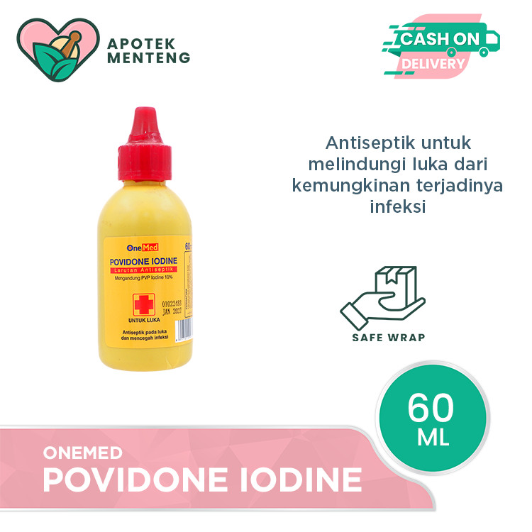 Onemed Povidone lodine 60 mL - Obat Luka Antiseptik