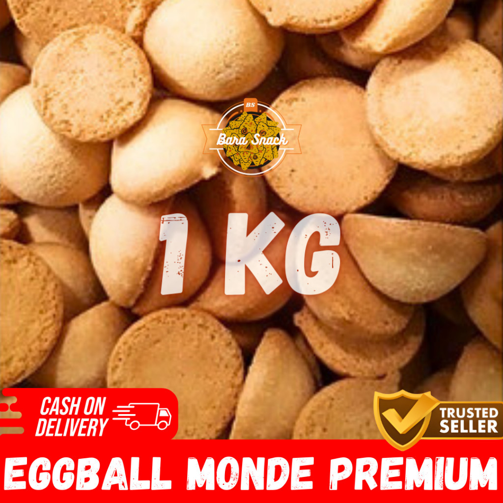 

[ 1KG ] Monde Egg Ball Premium / Biskuit Egg Drop / Camilan Snack Kiloan Murah -B