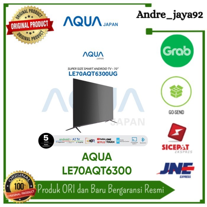 LED AQUA Japan Size Smart Android TV 70" LE70AQT6300UG / 70AQT6300