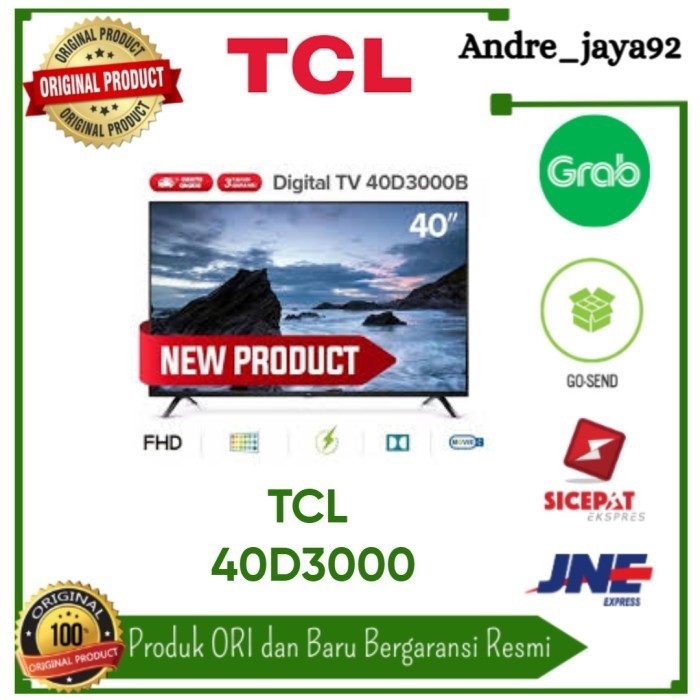 Tv Led Tcl 40inch Full Hd 40D3000B