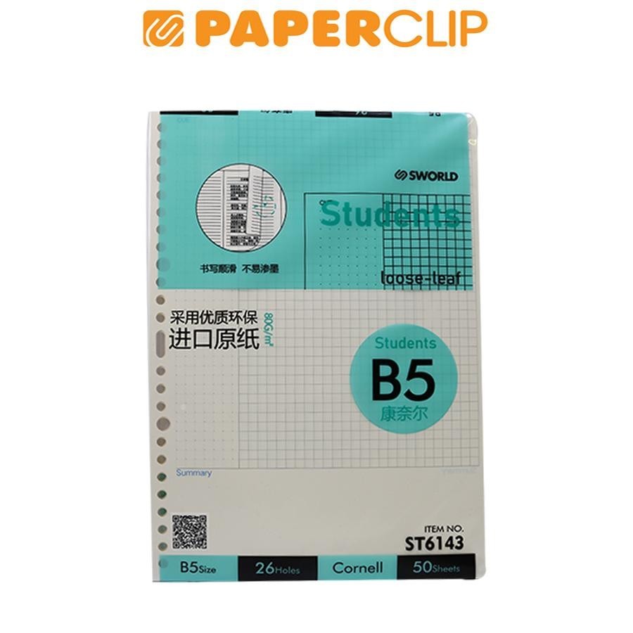 

LOOSE LEAF B5 SWORLD STUDENTS ST6143 26H 50P CORNELL
