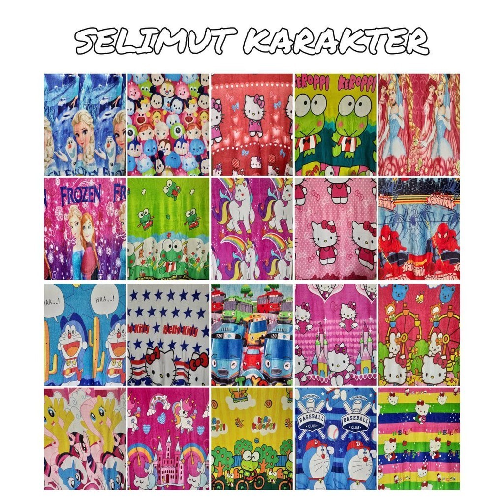 KAIN HALUS ADEM LEMBUT TEBAL / SELIMUT BULU KARAKTER / SELIMUT ANAK / SELIMUT KARAKTER
