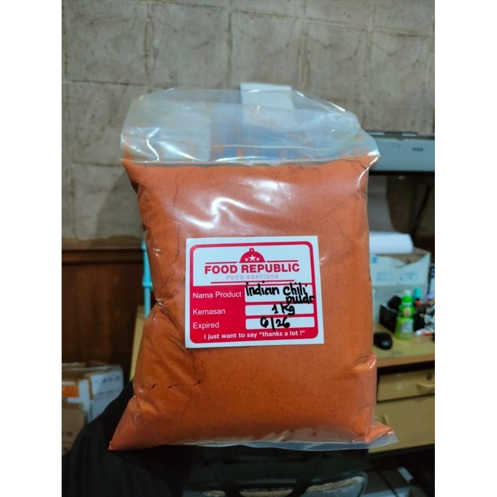 

JKL Cabe Bubuk / Chilli Powder 1Kg Murni SHU 50Extra Pedas Import India