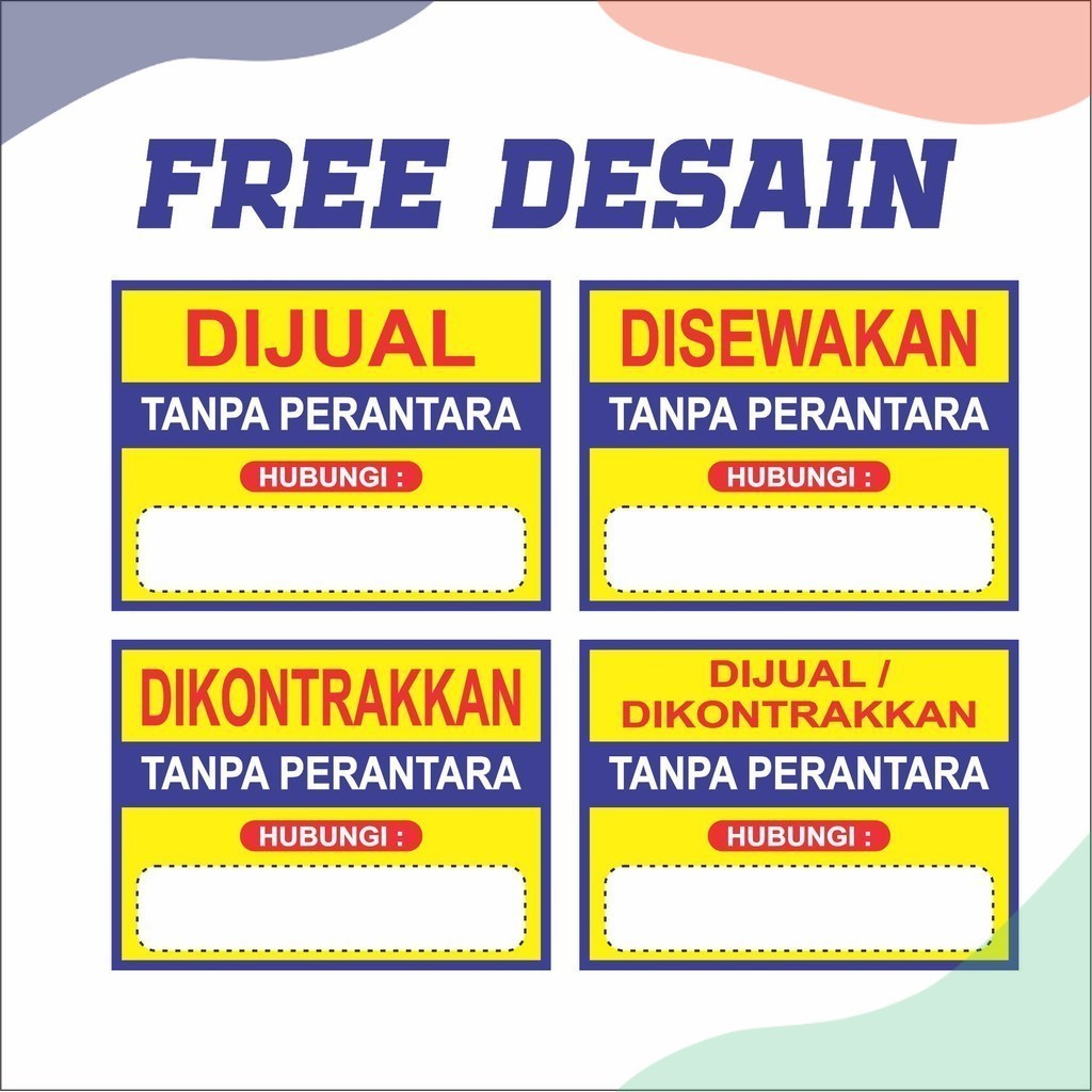 Promo I Spanduk Rumah Dijual Disewakan Dikontrakan Toko_Renata