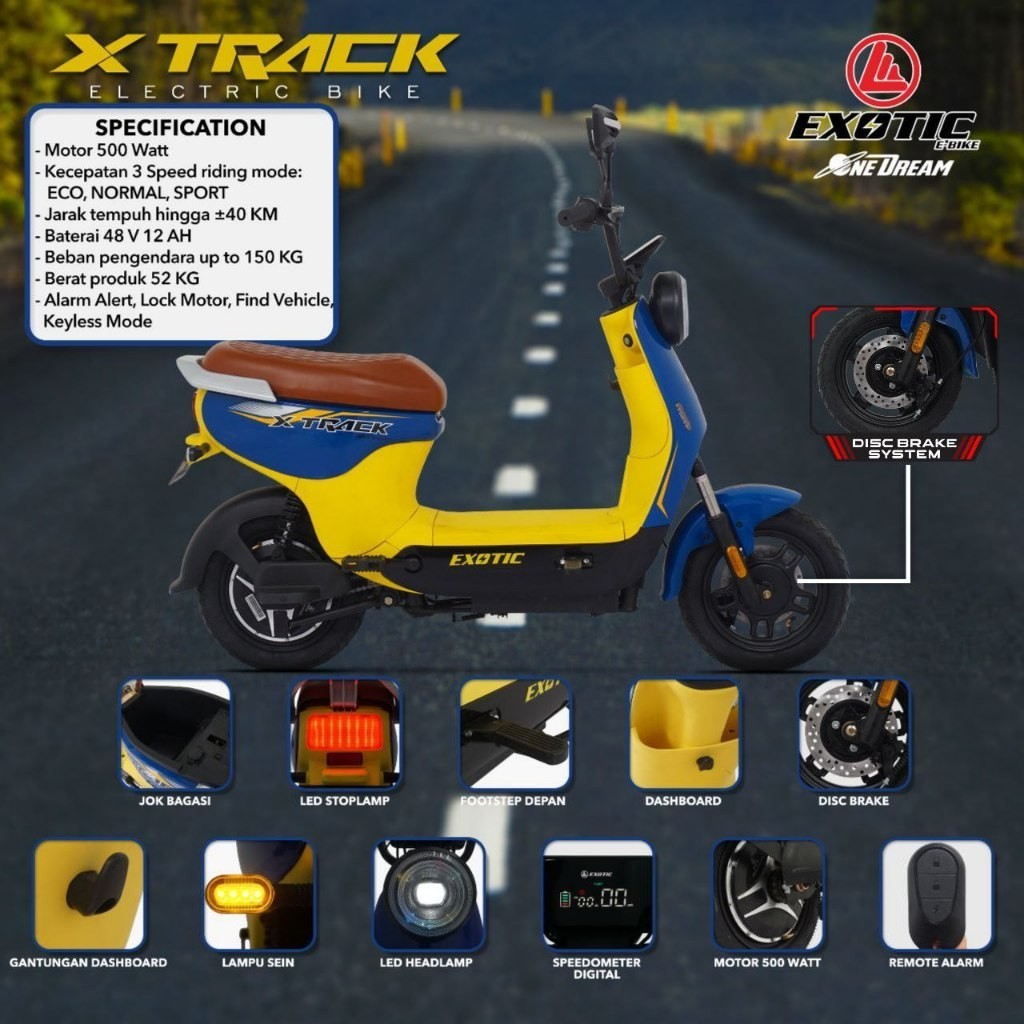SPESIAL PROMO CUCI GUDANG SEPEDA LISTRIK ELECTRIC BIKE EXOTIC XTRACK BY PACIFIC