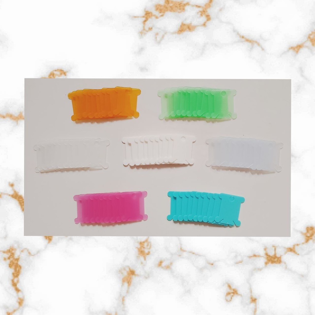 50 pcs Plastik Bobbin Bobbin Cart Kartu Penggulung Benang