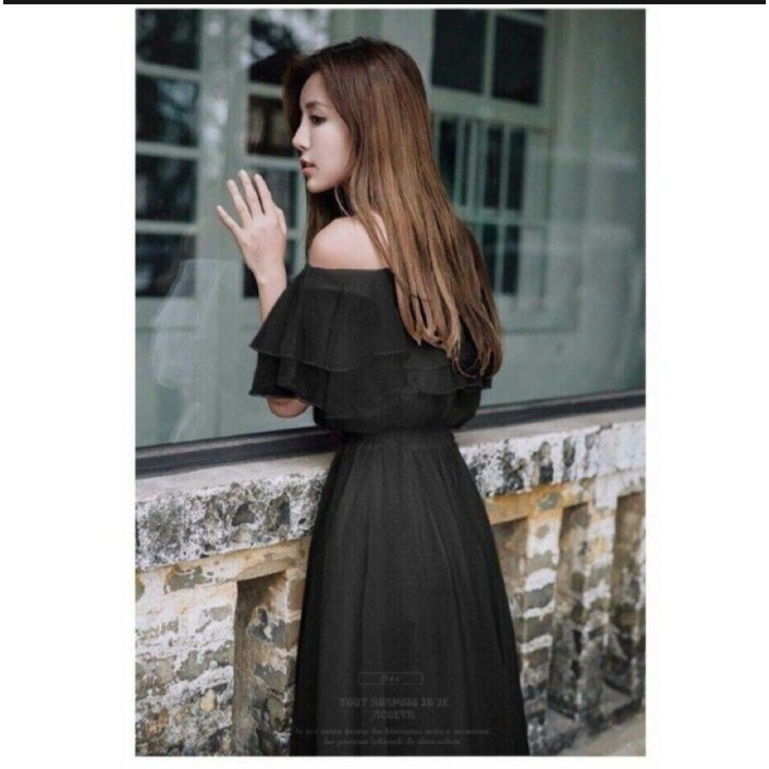 Terlaris ✨ -DRESS PUTIH PANJANG | DRESS SABRINA DEWASA | BAJU PANTAI WANITA - Putih