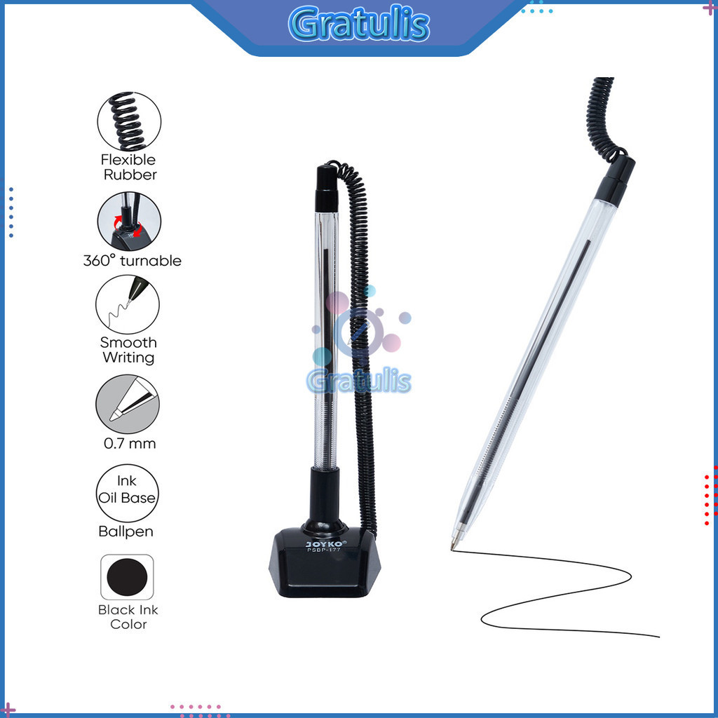 

PULPEN MEJA JOYKO PSBP-177 / BALLPOINT BERDIRI / PULPEN STAND 0.7 MM / BOLPEN TEMPEL KUAT / BALPENA